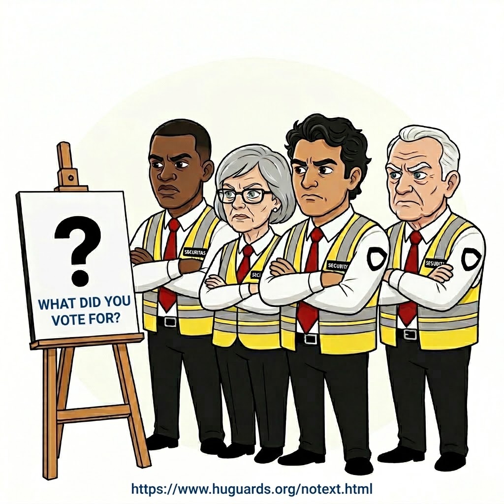 Harvard security guards asking: What did you vote for?